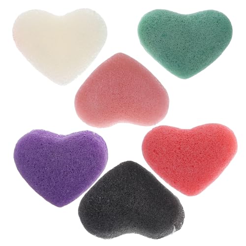 Éponge exfoliante visage en fibres naturelles lot de 6 pour peau délicate