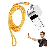 Sifflet d'arbitre de football puissant – Sifflets de sport en fer nickelé, son net | Idéal pour les entraîneurs, les enseignants, les officiels et les arbitres, parfait pour les événements sportifs, l