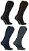 Produktbild Rainbow Socks - Damen Herren Anti Rutsch Diabetiker Kniestrümpfe - 4 Paar - Schwarz, Braun, Dunkelblau, Graphit - Größen: EU 42-43