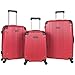 Kenneth Cole Reaction Out Of Bounds 4-Wheel Hardside 3-Piece Luggage Set: 20" Carry-on, 24", 28", Red