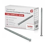 Fensterrahmenschraube/Montageschraube mit Senkkopf, verzinkt blau, TX30-Antrieb, verschiedene Abmessungen (Senkkopf, 7.5x182 mm)