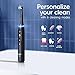 Oral-B iO Series 8 Electric Toothbrush with 2 Replacement Brush Heads and Travel Case, Rechargeable Toothbrush, Black Onyx