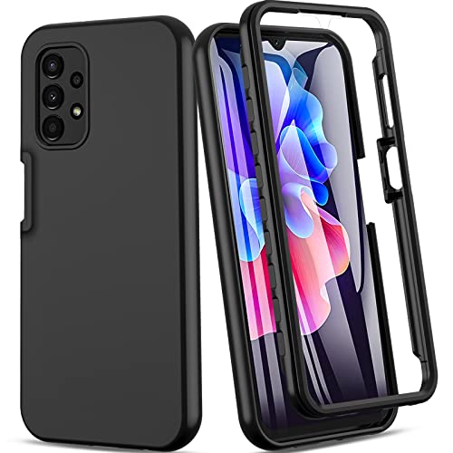 Pour Samsung A13 4G /A13 5G /A04S Coque,360° Protection Double Coque A13 pour Téléphone Portable Samsung Galaxy A13 4G Antichoc Protection Bumper Case avec Protection d'écran Samsung A13 (noir)