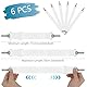 Hopton 6 Stück Bettlakenklammern Verstellbar, 17-50 cm Elastische Tischdeckenklammern, Bettlakenspanner mit Metallclips für Spannbettlaken, Babybett, Sofa, Autositz, Faltenfreie Bügeltischspanner