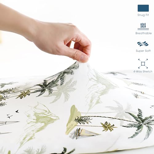 Image of GRSSDER Stretchy Ultra Soft Fitted Bassinet Sheet Set 2 Pack, Breathable and Universal Fit for Bassinets Baby Cradle Moses Basket Oval Rectangle Mattress Safe and Snug