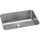 Elkay Lustertone ELUH241610PD Single Bowl Undermount Stainless Steel Kitchen Sink with Perfect Drain