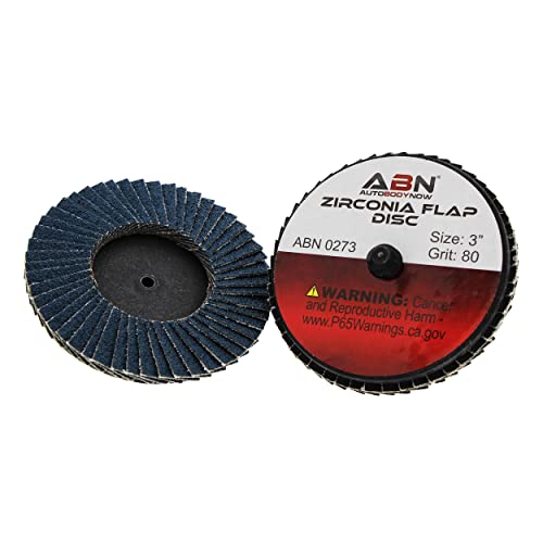 Abn 0273 Sandpaper Disc Set, 3In - T27 80 Grit High Density Zirconia Alumina 10Pk Round Sander Flat Flap Round Sanding Pads thumb #1