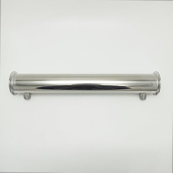 Condensers, 2.5 Distillation Condenser, 304 Stainless Steel Cooler, Iength 450mm, Distillation Column Decondenser