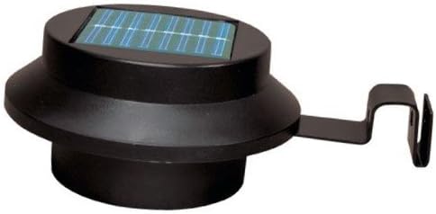 Solarize (TM) Set of 4 Solar Gutter Fence Lights (Black)