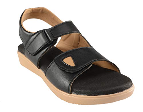 Image of HEALTH FIT Extra Soft Ortho Care Diabetic & Orthopedic Sandal /Doctor Sandal Footwear with Arch Support Women Brown