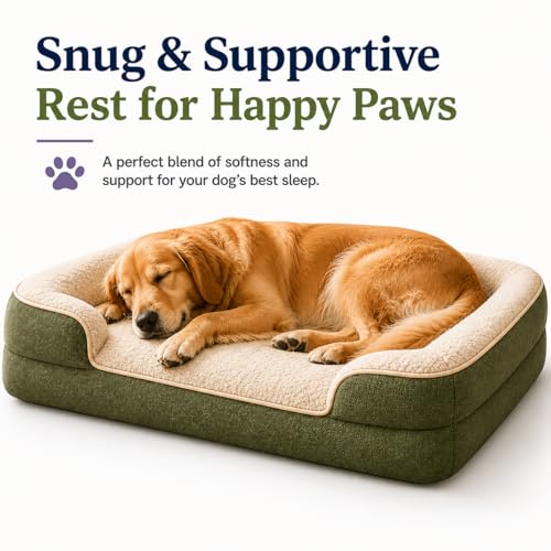 Image of Cutepups Orthopedic Dog Bed Medium Size (M) - Soft Plush Washable Bed for Medium Dogs