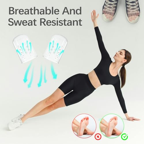 Image of 50 Pcs Silicone Anti-Friction Toe Protector, Breathable Toe Sleeves, Soft Clear Gel Toe Protectors for Men and Women, Little Toe Covers for Corns, Blisters, Calluses, Pain Relief