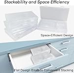 Bead Organizers and Storage, Stackable Clear Craft Box with Lids for Organizing – Versatile Plastic Small Storage Containers DIY Supplies (24Pcs Storage Box) | Clear Plastic, 4 Sizes, Stackable Hinged-lid Boxes for Beads, Jewelry, Crafts, Hardware, D