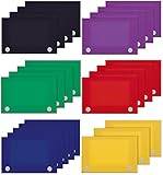 3 x 5 Inch Index Card Case by Better Office Products, 24 Pack, Semi-Rigid Plastic, with Clear Index Dividers, Primary Color Assortment