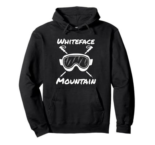 Whiteface Mountain Lake Placid Skiing Goggles Skis Skier Ski Pullover