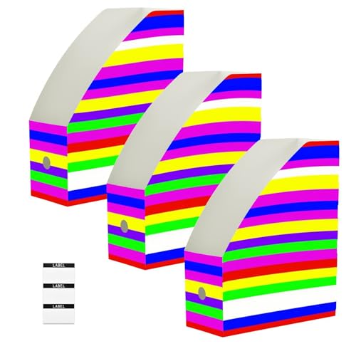 Dossier pliable pour classement de documents arc-en-ciel lot de 3 boîtes - 2