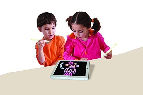 AMAV Glow Pad - Portable Hi-Tech Drawing Board For Kids Toy Tablet-Size with 7 Interchanging Blinking Colorful Lights. Children’S Light Up Coloring Board, Arts & Crafts Set