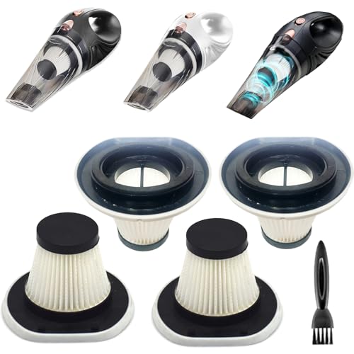 Catálogo de Filtros para aspiradoras de mano , tabla con los diez mejores. 49 Paquete de 4 filtros de repuesto Hepa compatibles con ThisWorx TWC-01 modelo relacionado, filtros para aspiradora de mano Auto Joe ATJ- V501 con cable, filtros originales lavables...