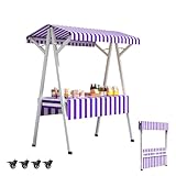 Mobiler Street Food Cart, Leichter Metallverkäufer-Kiosk auf Rädern, Outdoor-Ausstellungsständer für Snack-Verkäufer, vielseitig einsetzbar für verschiedene Veranstaltungen