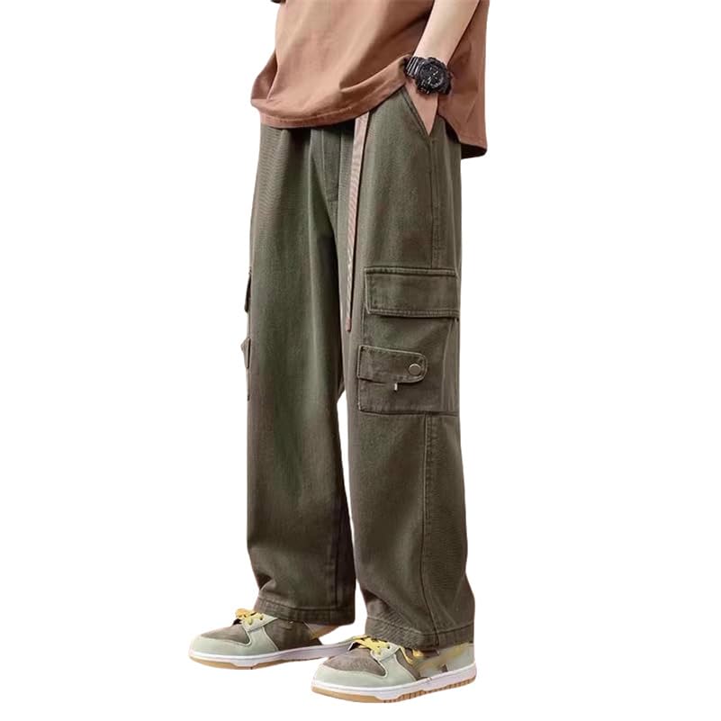 Pantalon cargo USTZFTBCL en coton pour homme au style américain idéal pour le printemps et l'été