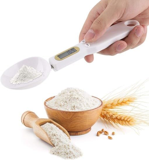 Digital Measuring Spoon Scale for Kitchen, LCD Display, Accurate Ingredient Weighing-image-1