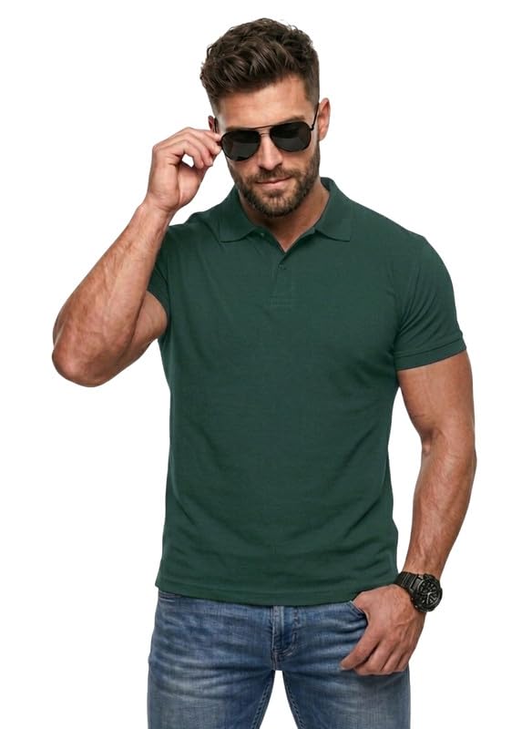 keoti Solid Polycotton Half-Sleeve Polo T-Shirt for Men||Boys-picture-13