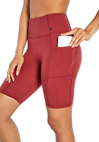 Marika Womens Marika Women S Belle Rib High Rise Pocket Bermuda Short Burnt Russet Small, Burnt Russet, Small Us #TOP2