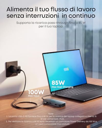 Nano Hub USB C 8 in 1 - Hub USB - Immagine 3