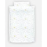 100% Coton Housse de couette blanche motifs dinosaure, girafe et rhinocéros 100 x 140 cm - Noukie\'s
