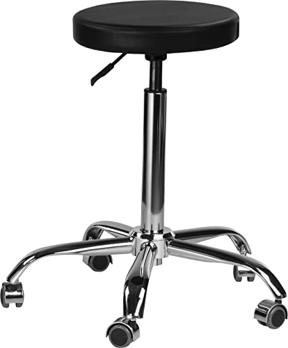 AYALA Taboret hoker fryzjerski h-3 tapicerka czarna
