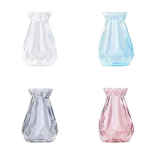 YLLQXI Transparante glazen vaas, decoratieve vaas glazen bloemenvazen, decoratieve vaas, bloemplantenhouder, voor thuis, kantoor, decoratie, cadeau voor bruiloft, housewarming, vakantie, feest, feest - Afbeelding 4