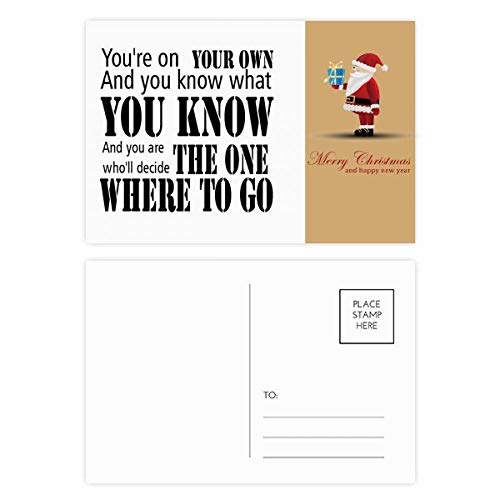 Cartes postales You Decide Where to Go de correspondance et décoration lot de 20