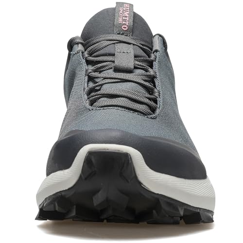 Image of HUMTTO Women's Waterproof Hiking Shoes Lightweight Breathable Outdoor Trail Shoes Trekking Sneakers Dark Grey