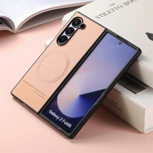Housse Samsung Galaxy Z Fold6 rose premium en texture tissu oblique
