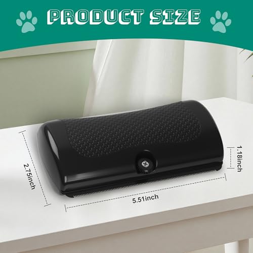 Fellwunder Bürste Hund, Pet Hair Removal Brush, Fur Wonder Brush Dog, Hundebürste, Tierhaarentferner Handschuh, Katzenbürste, Deshedding für Hunde und Katzen,Schwarz