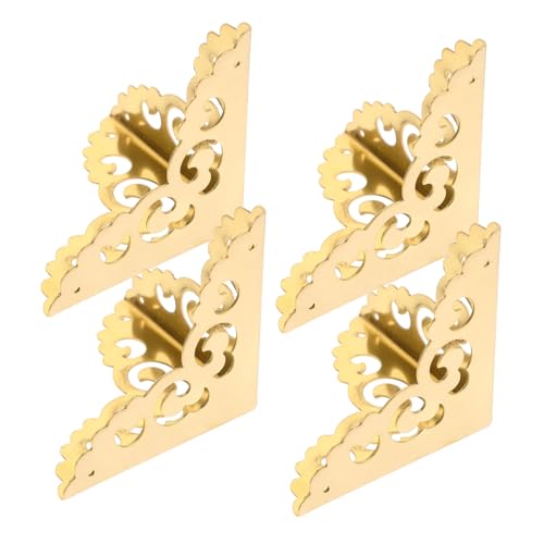 COLLBATH Retro Corner Protectors Pcs Metal Corner Guards Box Guard for Cabinets Home Office