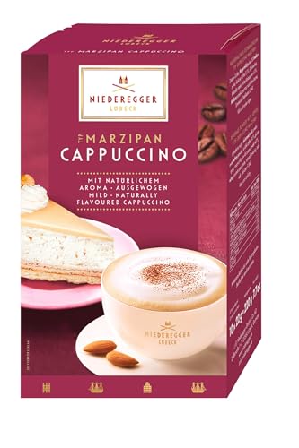 Niederegger Marzipan-Cappuccino cremig süßer Kaffeegenuss 10 Portionsbeutel 8er Pack (8 x 220g)