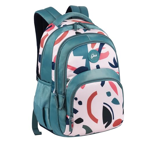 Image of Gear Diva 17 inch /33L Large Water Resistant School Bag /Casual 4 Compartment Backpack /Daypack /Travel 4 Compartment Backpack /Kids Bag for Girls - Green