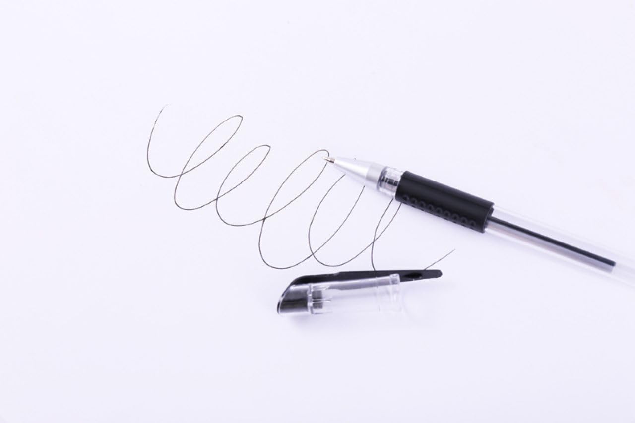 Amazon | 水性ボールペン 0.5mm キャップ式 100本セット 黒インク 学校