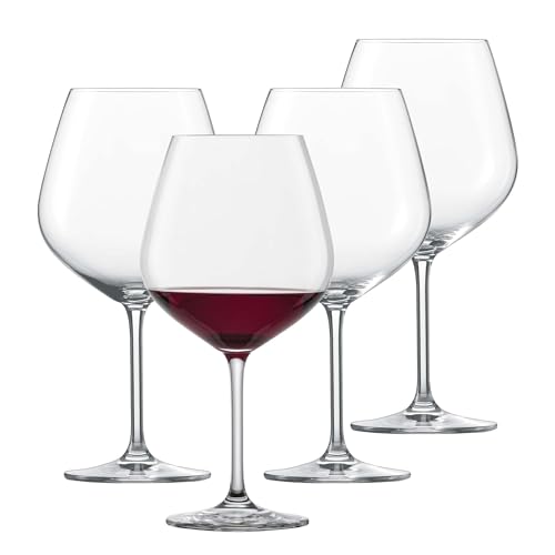 SCHOTT ZWIESEL Burgunderpokal Forté (4er-Set), ausladende Burgundergläser für Rotwein, spülmaschinenfeste Tritan-Kristallgläser, Made in Germany (Art.-Nr. 123614)