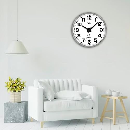 Wallarge Atomic Wall Clock With Light - 12 Inch Silent Wall Clock Battery Operated, Auto Dst #TOP6