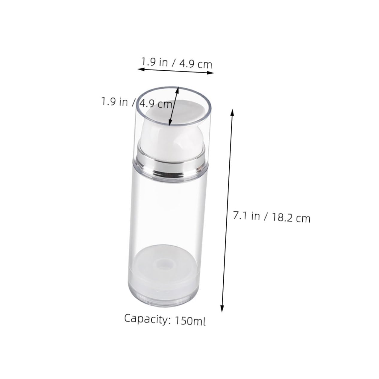 FOMIYES 15 Piezas botella de loción vacía Envase de plástico para loción Envase de plástico para manos dispensador de champú de viaje botella de loción sin aire práctica botella de crema
