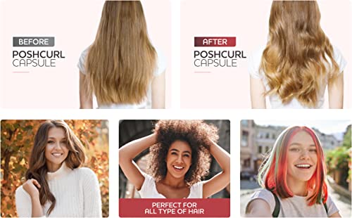 Poshcurl Hair Repair Treatment Capsules, Deep Conditioning Split Ends Oil Serum With Vitamins A C E Pro B5, Moroccan Oil, Jojoba Oil, Aloe Vera #TOP2