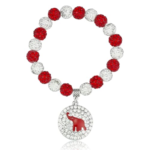 Greek Sorority Bracelet Sorority Paraphernalia Gift Crystal Red Elephant Bracelet Sorority Jewelry Sisterhood Gift for Women Sister