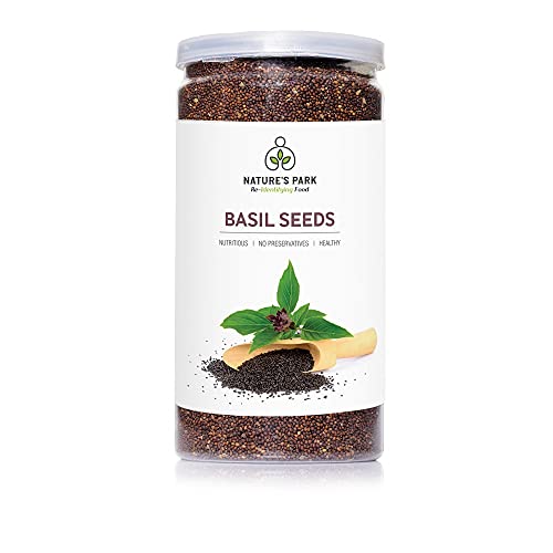 Image of Nature's Park Roasted Basil Seeds (Tukmaria Seed Sabja Seeds) Pet Jar (100 g)