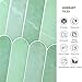 Green Peel and Stick Wall Tiles, Self Adhesive Removable Renter Friendly Backsplash - Feather Tile (10 Sheets)