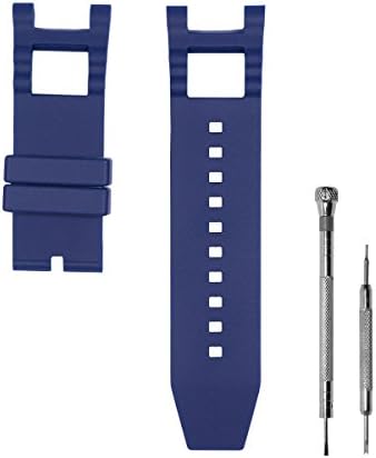 CACA for Invicta Subaqua Noma III - Soft and Durable Rubber Silicone Watch Band Watch Strap - Blue Invicta Watch Bands