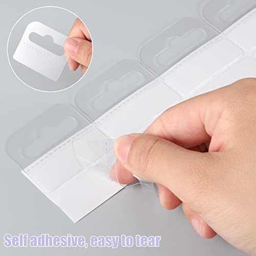image for Prudiut 300 Pcs Hang Tabs Slot Hole Hang Tags Self-Adhesive Hanging Ta