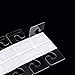 Canomo 300 Pieces Plastic Clear Adhesive Custom Display Hang Tabs Hooks Folding Display Tags for Store Retail Display, 3 Shapes