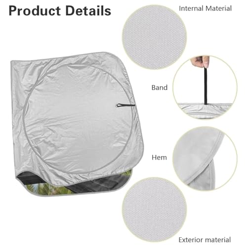 Image of Funny Giraffes Car Front Windshield Sun Shade Sun Shade for UV Protection Foldable Front Window Cover Sun Visor Protector Accessories for Cars Truck SUV